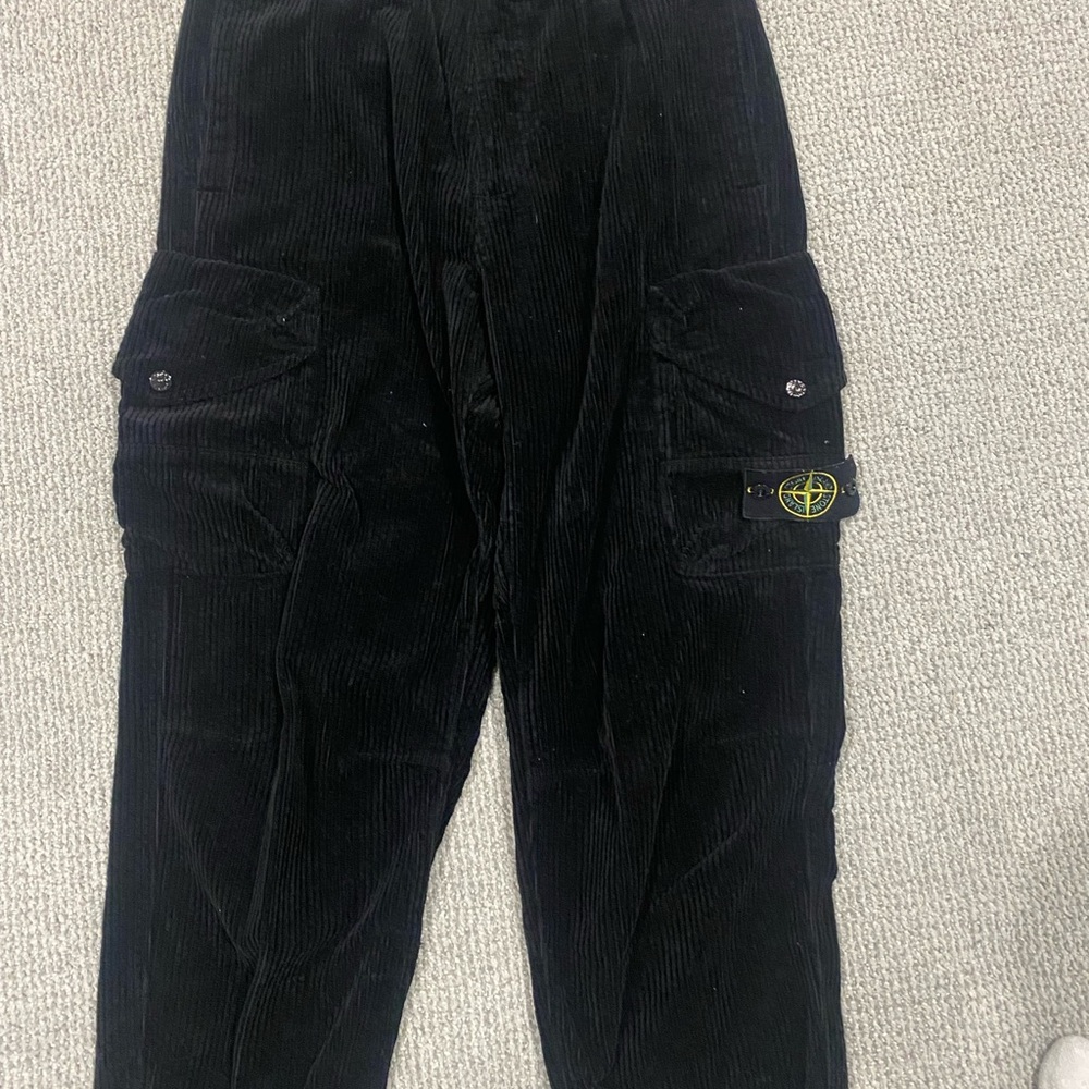 Stone Island Black Cargo Pants